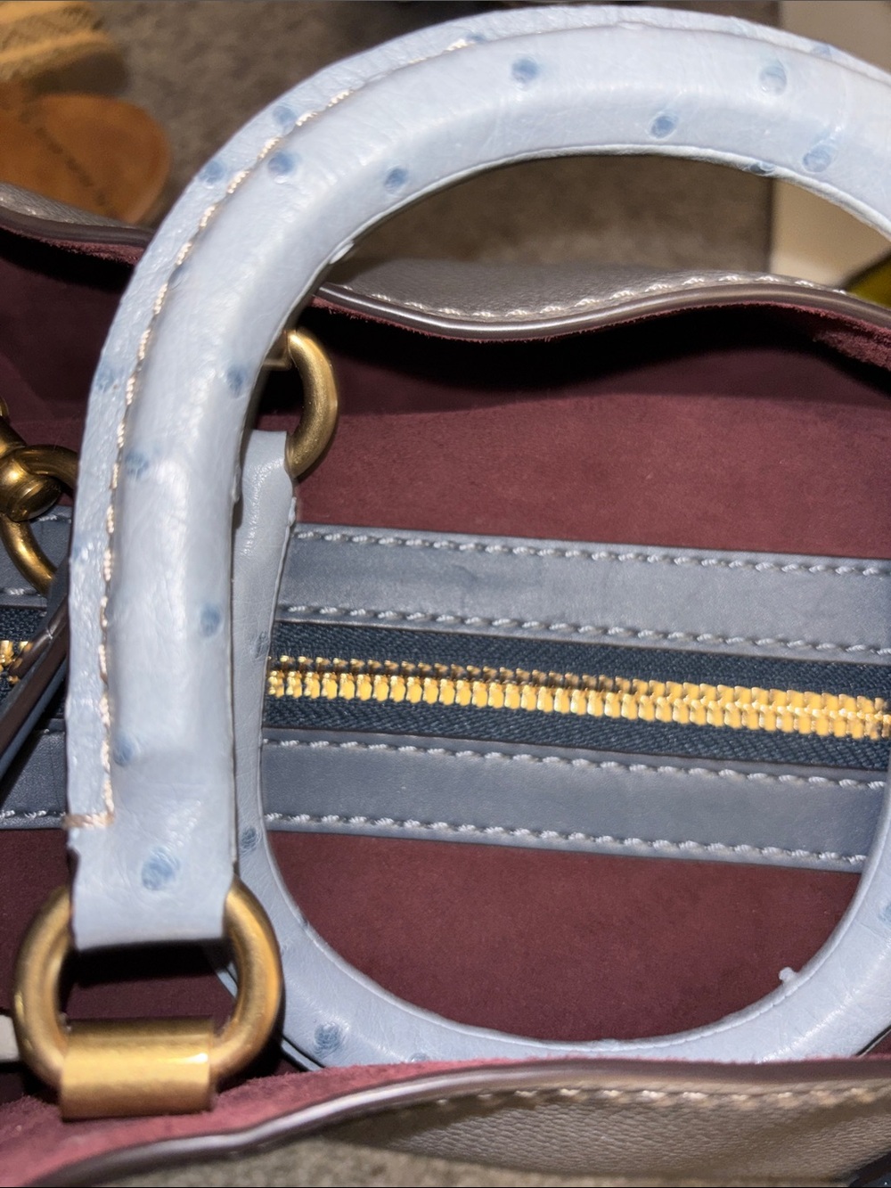 Rare Coach Rogue 36 with ostrich detailing. - Picture 4 of 17